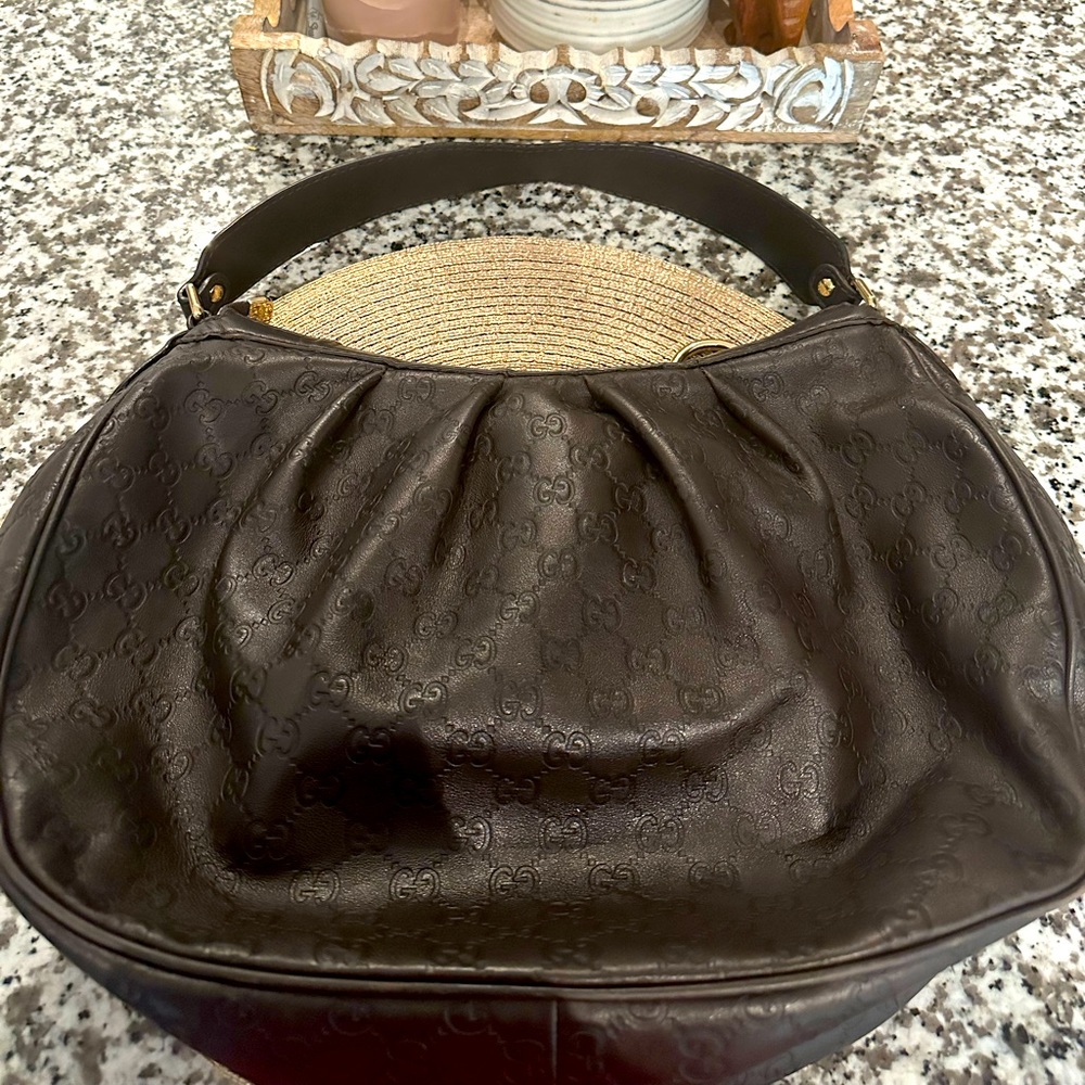 Gucci Leather Guccissima Hobo Bag